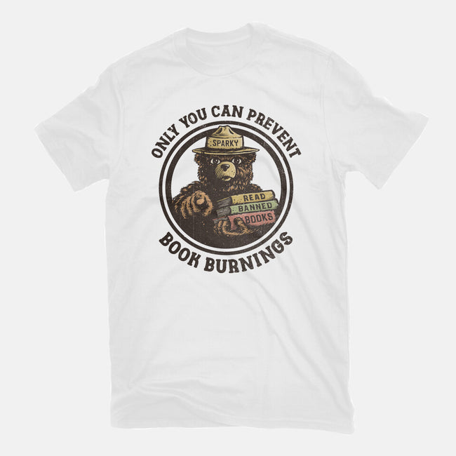 Only You Can Prevent Book Burnings-Womens-Fitted-Tee-kg07