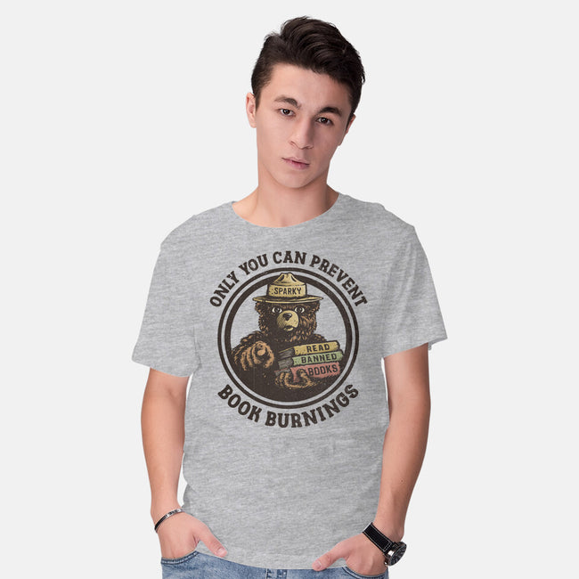 Only You Can Prevent Book Burnings-Mens-Basic-Tee-kg07