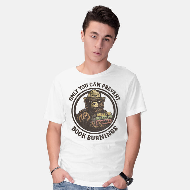 Only You Can Prevent Book Burnings-Mens-Basic-Tee-kg07