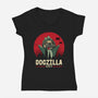 Dogzilla-Womens-V-Neck-Tee-retrodivision