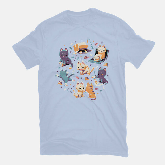 Naughty Cats-Mens-Heavyweight-Tee-Geekydog