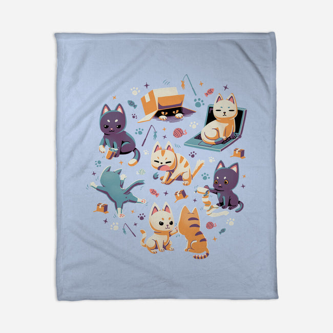 Naughty Cats-None-Fleece-Blanket-Geekydog