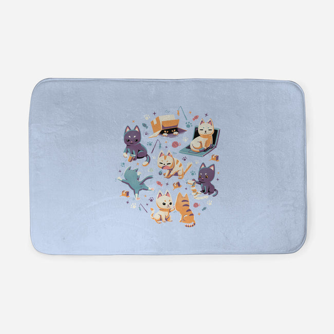 Naughty Cats-None-Memory Foam-Bath Mat-Geekydog