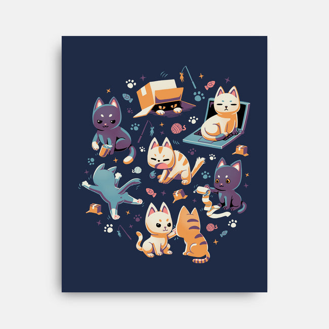 Naughty Cats-None-Stretched-Canvas-Geekydog