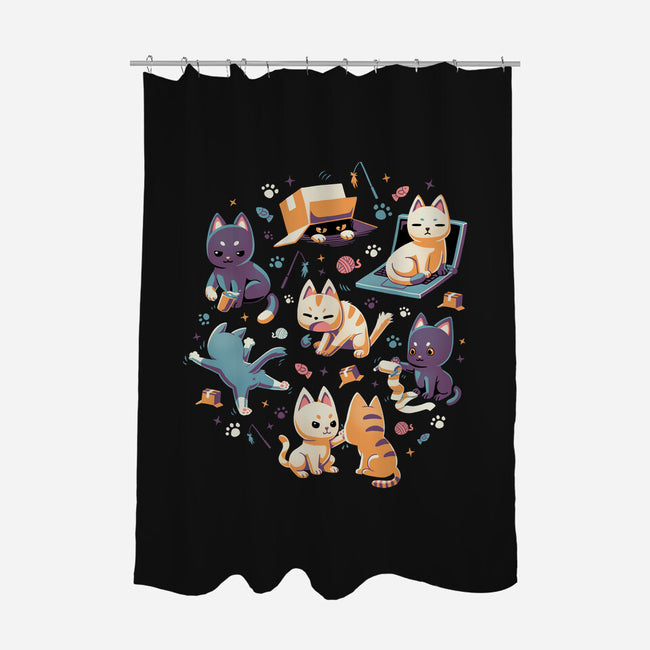 Naughty Cats-None-Polyester-Shower Curtain-Geekydog