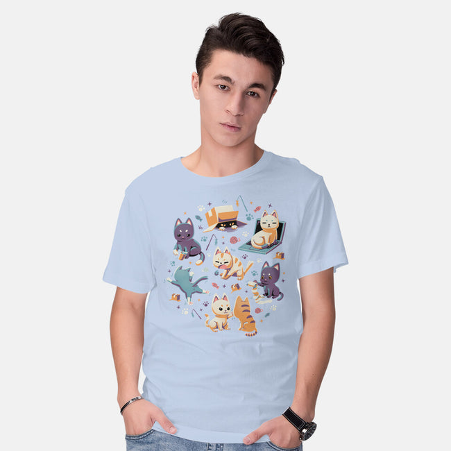 Naughty Cats-Mens-Basic-Tee-Geekydog