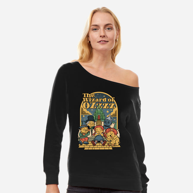 The Wizard Of Sleep-Womens-Off Shoulder-Sweatshirt-Studio Mootant