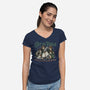 Get In Fools-Womens-V-Neck-Tee-momma_gorilla