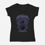 Violet Crow Emblem-Womens-V-Neck-Tee-Astrobot Invention