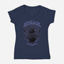 Violet Crow Emblem-Womens-V-Neck-Tee-Astrobot Invention