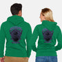 Violet Crow Emblem-Unisex-Zip-Up-Sweatshirt-Astrobot Invention