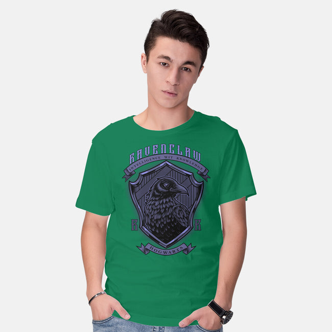 Violet Crow Emblem-Mens-Basic-Tee-Astrobot Invention