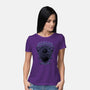 Violet Crow Emblem-Womens-Basic-Tee-Astrobot Invention