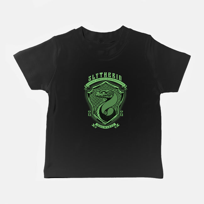 Green Snake Emblem-Baby-Basic-Tee-Astrobot Invention