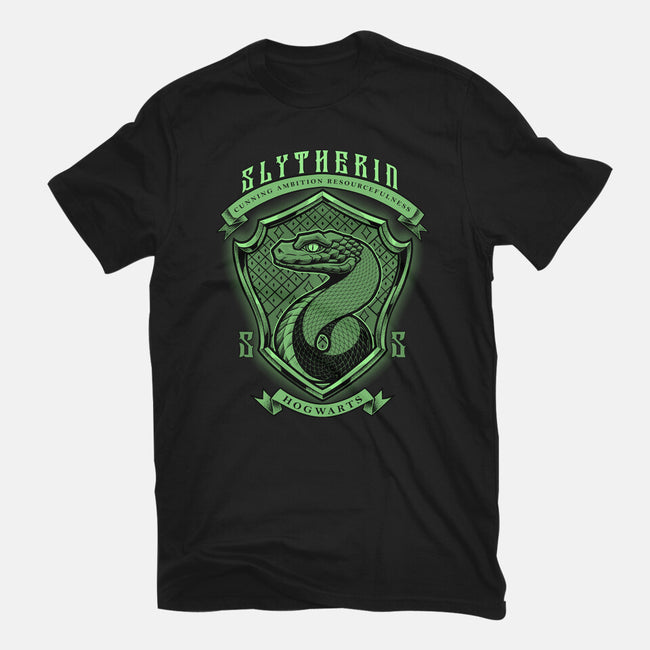 Green Snake Emblem-Mens-Heavyweight-Tee-Astrobot Invention