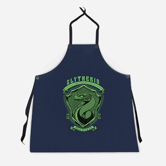 Green Snake Emblem-Unisex-Kitchen-Apron-Astrobot Invention