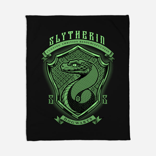 Green Snake Emblem-None-Fleece-Blanket-Astrobot Invention