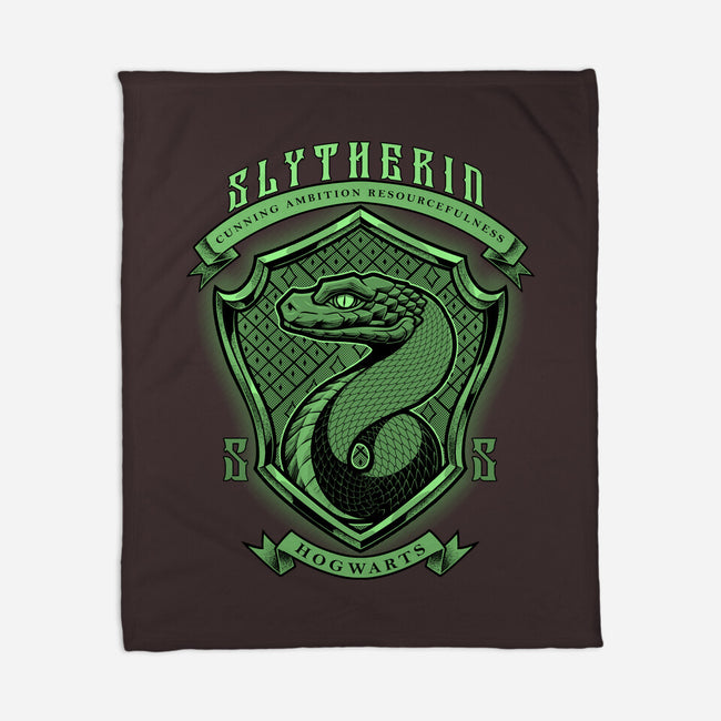 Green Snake Emblem-None-Fleece-Blanket-Astrobot Invention