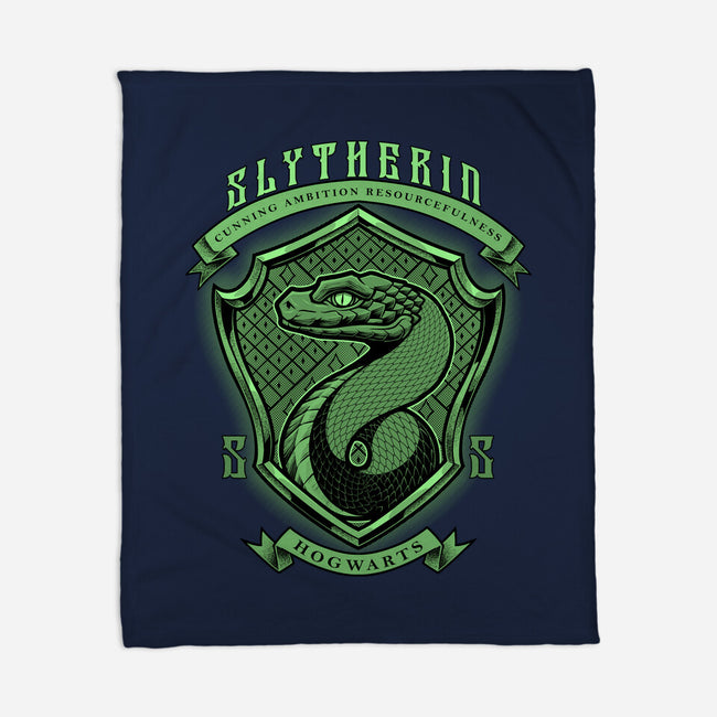 Green Snake Emblem-None-Fleece-Blanket-Astrobot Invention