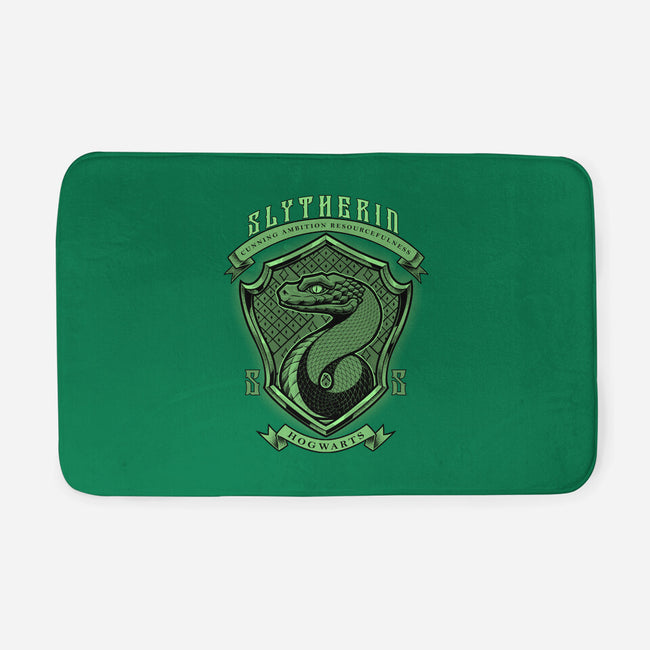 Green Snake Emblem-None-Memory Foam-Bath Mat-Astrobot Invention