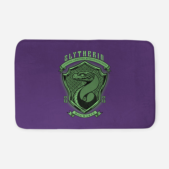 Green Snake Emblem-None-Memory Foam-Bath Mat-Astrobot Invention