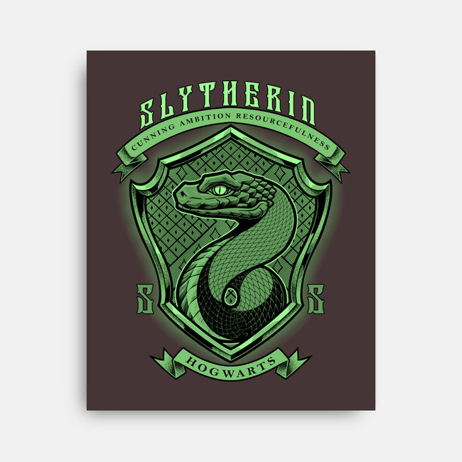 Green Snake Emblem-None-Stretched-Canvas-Astrobot Invention