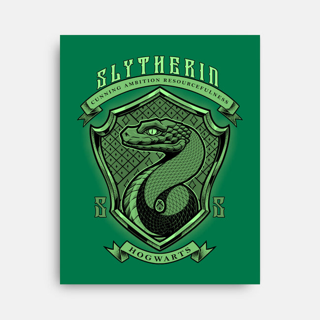 Green Snake Emblem-None-Stretched-Canvas-Astrobot Invention