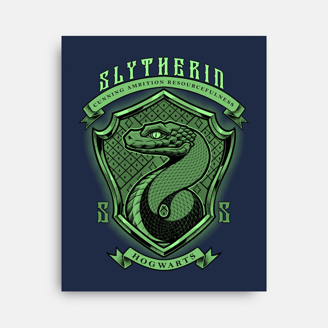 Green Snake Emblem-None-Stretched-Canvas-Astrobot Invention