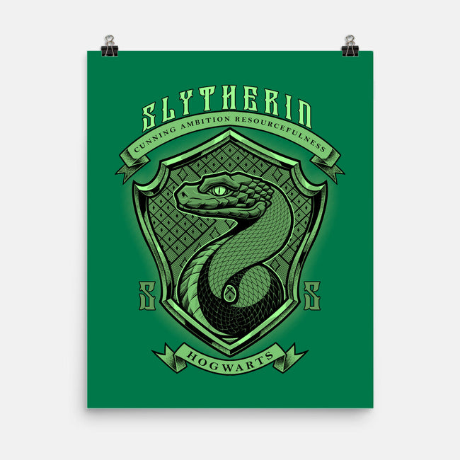 Green Snake Emblem-None-Matte-Poster-Astrobot Invention