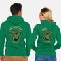 Green Snake Emblem-Unisex-Zip-Up-Sweatshirt-Astrobot Invention