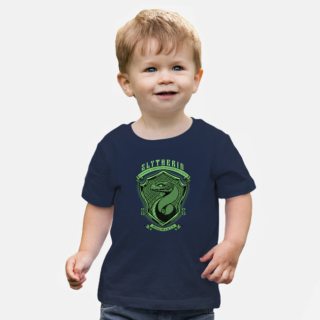 Green Snake Emblem-Baby-Basic-Tee-Astrobot Invention