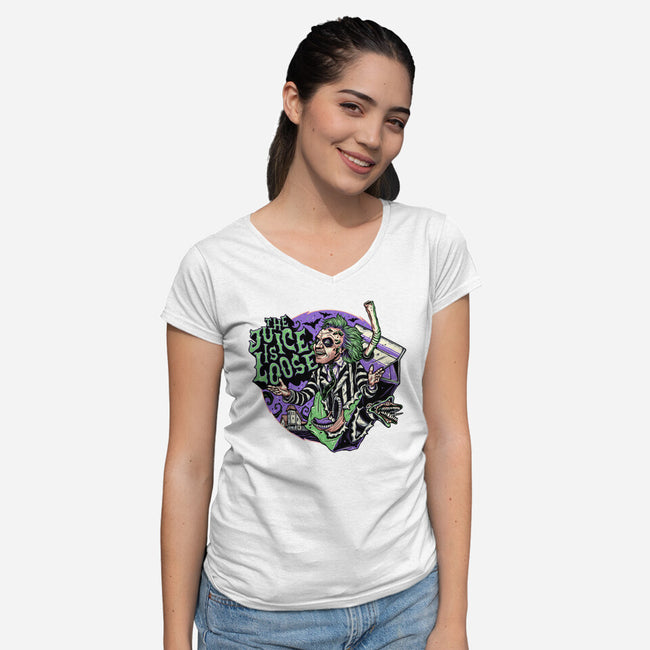 The Juice-Womens-V-Neck-Tee-momma_gorilla