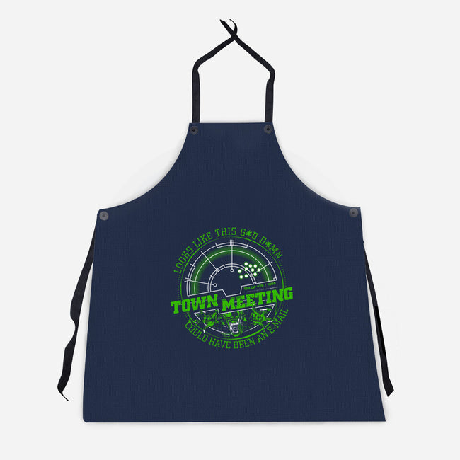 Aliens Town Meeting-Unisex-Kitchen-Apron-rocketman_art