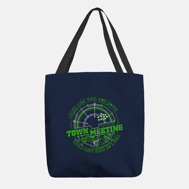 Aliens Town Meeting-None-Basic Tote-Bag-rocketman_art