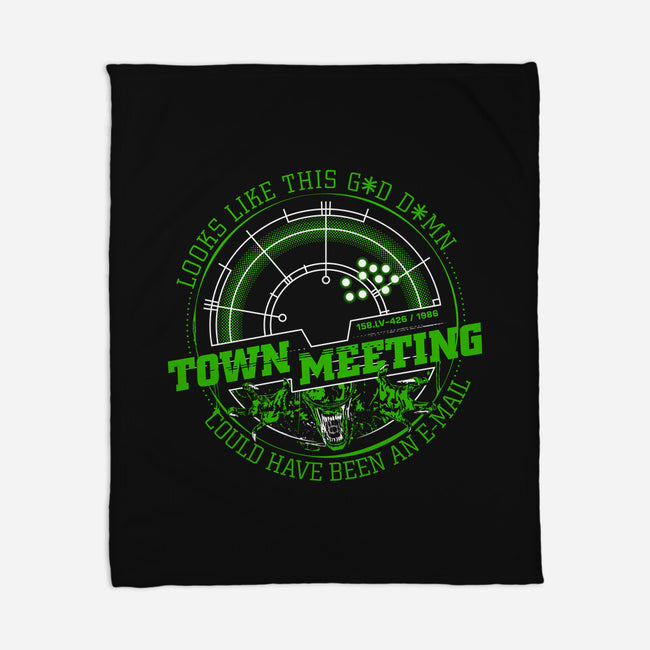 Aliens Town Meeting-None-Fleece-Blanket-rocketman_art