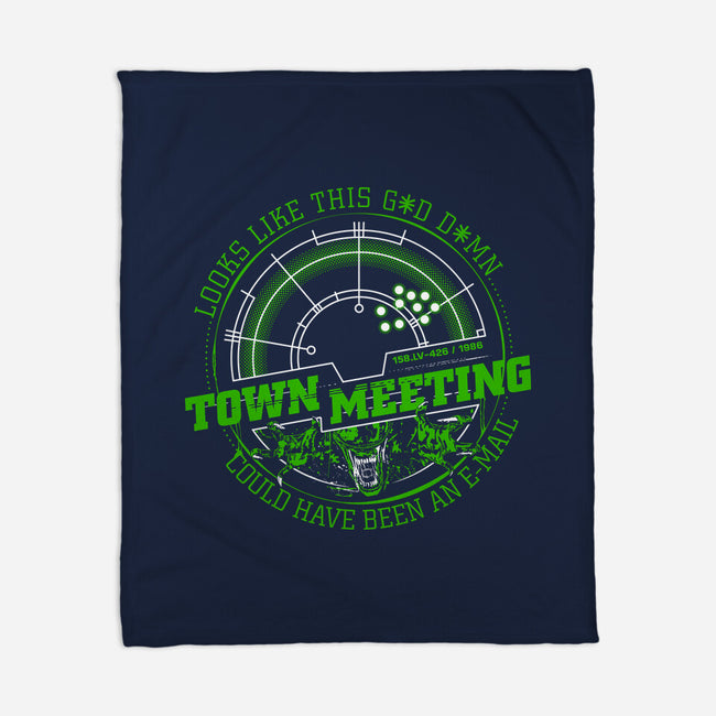 Aliens Town Meeting-None-Fleece-Blanket-rocketman_art