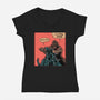 King Of Skull Island-Womens-V-Neck-Tee-Gleydson Barboza