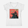 King Of Skull Island-Womens-V-Neck-Tee-Gleydson Barboza