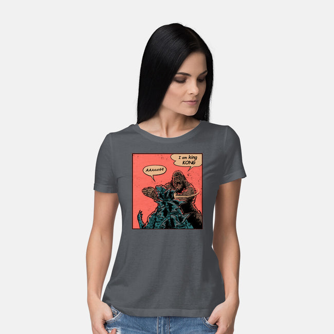 King Of Skull Island-Womens-Basic-Tee-Gleydson Barboza