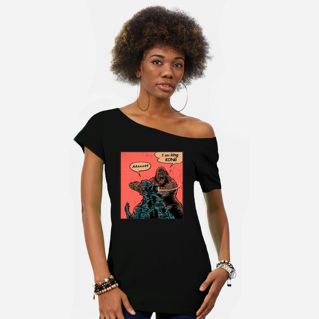 King Of Skull Island-Womens-Off Shoulder-Tee-Gleydson Barboza