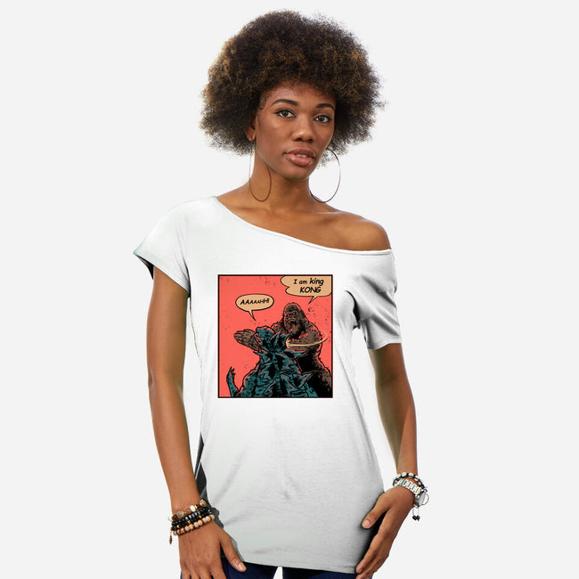 King Of Skull Island-Womens-Off Shoulder-Tee-Gleydson Barboza