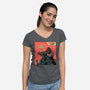 King Of Skull Island-Womens-V-Neck-Tee-Gleydson Barboza