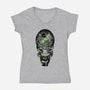 Xenomorph Space-Womens-V-Neck-Tee-dalethesk8er