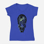 Xenomorph Space-Womens-V-Neck-Tee-dalethesk8er