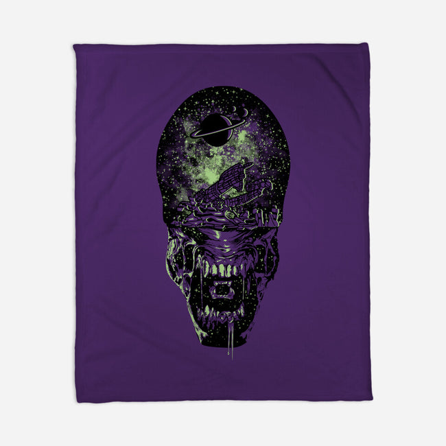 Xenomorph Space-None-Fleece-Blanket-dalethesk8er