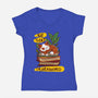 Overbooked-Womens-V-Neck-Tee-kharmazero