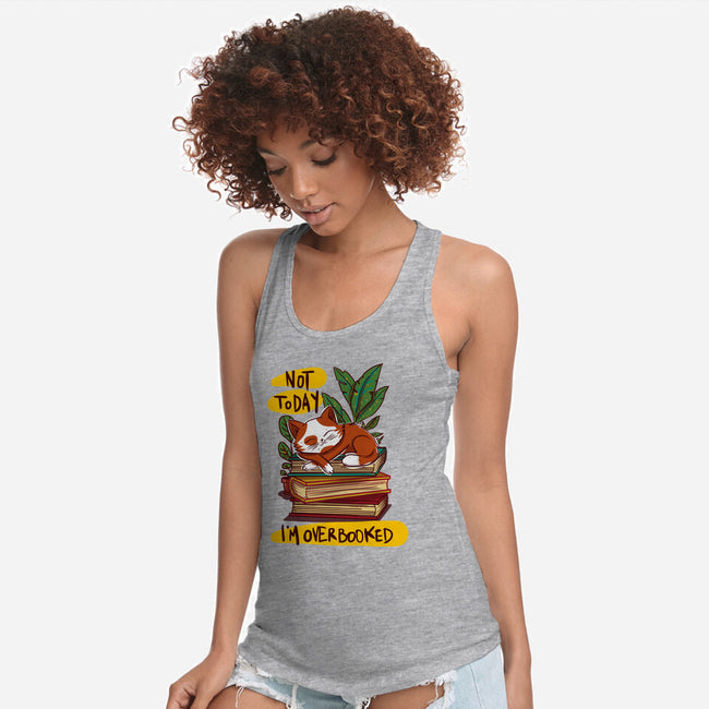 Overbooked-Womens-Racerback-Tank-kharmazero