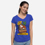 Overbooked-Womens-V-Neck-Tee-kharmazero