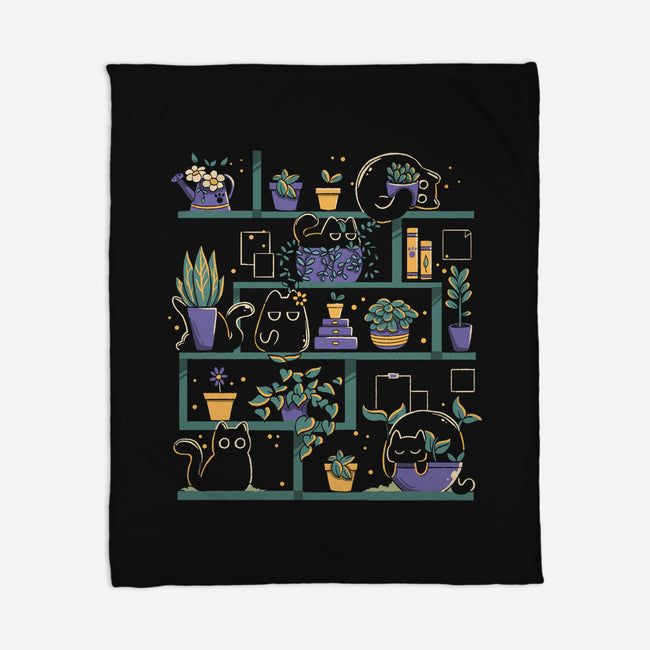 Kitten Garden-None-Fleece-Blanket-tobefonseca