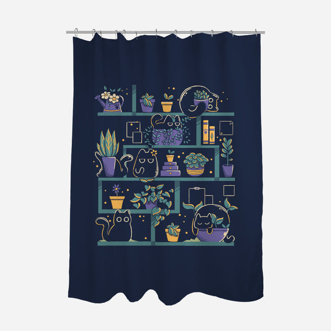 Kitten Garden-None-Polyester-Shower Curtain-tobefonseca